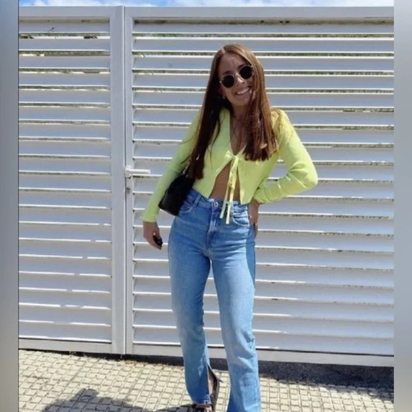 NWOT ZARA knit Cardigan with bow, Size S - Picture 2 of 14